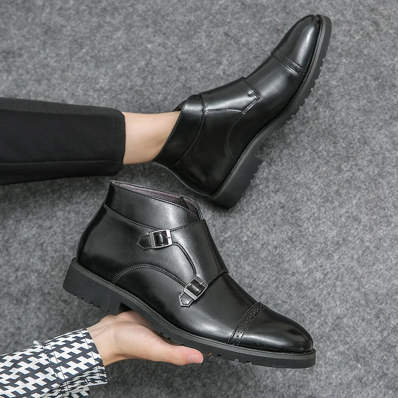 Double Monk Strap Boots