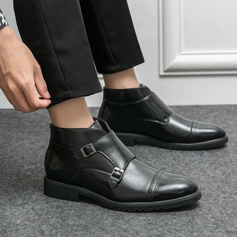 Double Monk Strap Boots