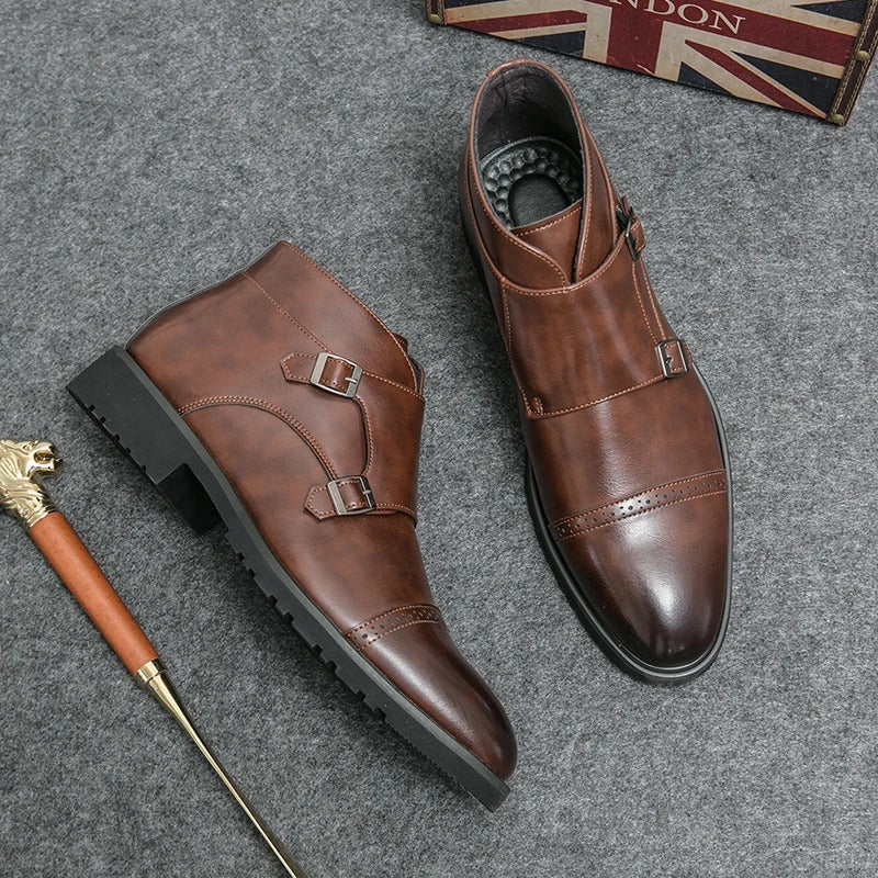 Double Monk Strap Boots